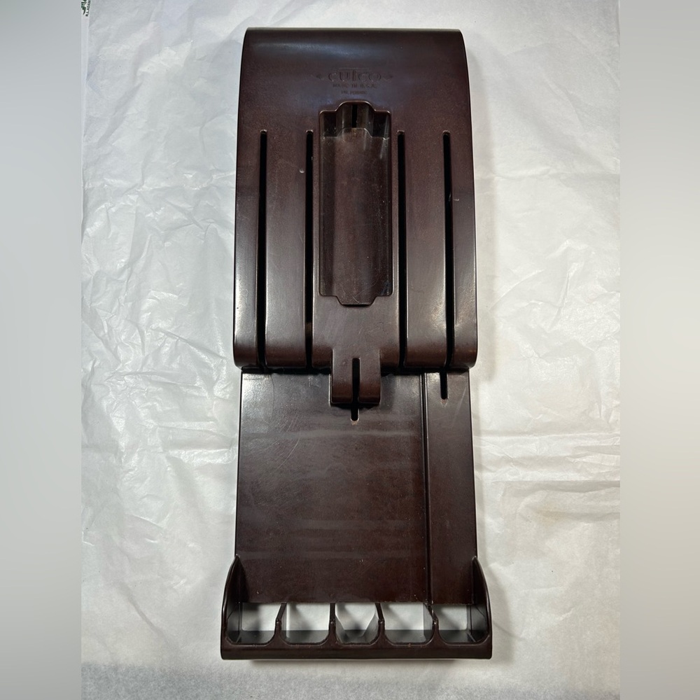 VTG 6-Slot CUTCO Knife Brown Bakelite Wall/ Drawer‎ Block
